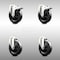 Service Caster 5 Inch 316SS Hard Rubber Wheel Swivel Bolt Hole Caster Set with 2 Lock Brake SCC SCC-SS316BHTTL20S514-HRS-2-S-2 - alternate 1